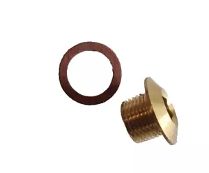 ukscooters LAMBRETTA BRASS OIL DRAIN PLUG WITH WASHER GP LI TV SX S2 S3 - Picture 1 of 4