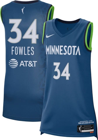 Minnesota Lynx Sylvia Fowles #34 Nike Women's Blue WNBA Explorer Edition Jersey Cover