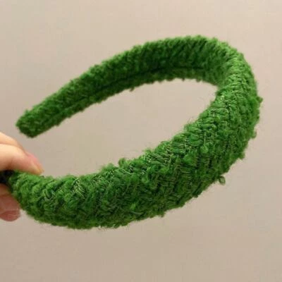 Diademas de felpa tejidas - Diademas de tweed de ala ancha accesorios para el cabello de mujer 1 pieza Foto 1 de 4