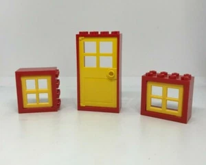 LEGO : Porte 1 x 4 x 5 + 2x Fenêtre 2 x 4 x 3 - Réf 4130c01 + 4132c01 - Imagen 1 de 1