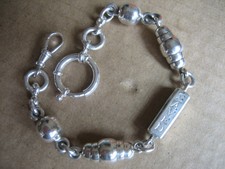 Vintage Unique  S/Silver  Pocket  Watch Chain 9in. Long