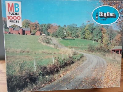 Rompecabezas Big Ben 1000 piezas Granja País (completo) Camino de entrada Campo Graneros Foto 1 de 4