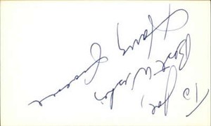 HARRY GROENER SNL SIMPSON'S Signed 3"x5" Index Card
