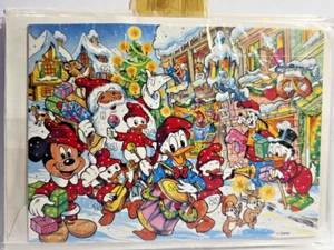 CARTOLINE NATALIZIE VINTAGE DISNEY FAMILY TOPOLINO/DONALD DUCK/SCROOGE ECC--4 UGUALI - Foto 1 di 6