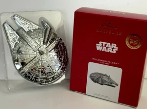 2021 Hallmark Keepsake Ornament Star Wars 25 Years Millennium Falcon Metal NEW - Picture 1 of 12