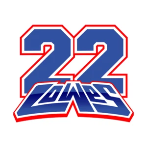 SW Gloss Laminate sticker of the number 22 for rider Alex Lowes - Large /1194 - Picture 1 of 1