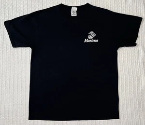 USMC Marines "Pain Is Weakness Leaving The Body" Black Mens LG 21” X 28” Shirt - Picture 1 of 7