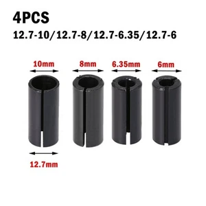 Abrasion Resistant Router Bit Adapter Collet Set 4pcs 12 76 6 35 8 10mm - Picture 1 of 12