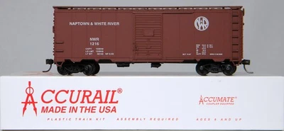 HO Accurail Special Run 40' AAR Steel Boxcar Naptown & White River #1216 B/U - Image 1 of 4