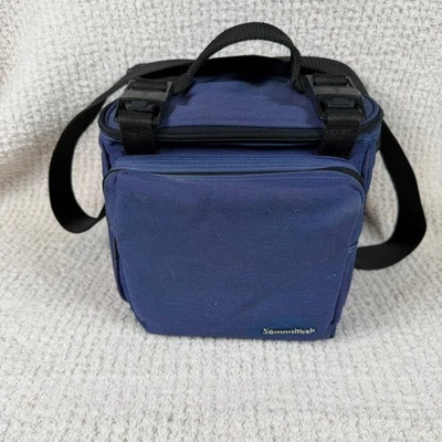 SummaTech Blue Camera Bag Compact Travel Carry Case Shoulder Strap - Image 1 of 4