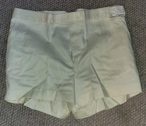 Vintage neu mit Etikett Herrenshorts Größe 38 Stone & Thomas cremeweiß Sommer Freizeit Reißverschluss - Bild 1 von 5