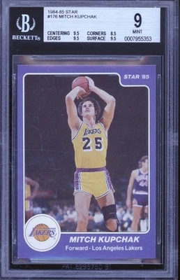 1984 Star Basketball #176 Mitch Kupchak Mint BGS 9 - Image 1 of 2