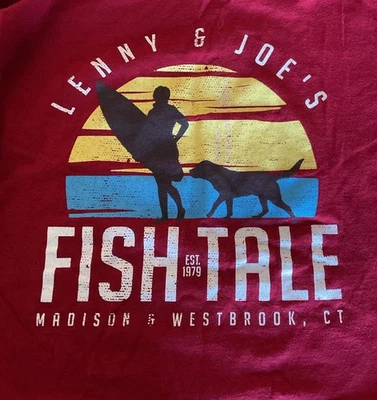 Camiseta Lenny & Joe's Para Hombres M Cuento de Peces de Connecticut Camiseta Gráfica de Dos Caras Foto 1 de 4