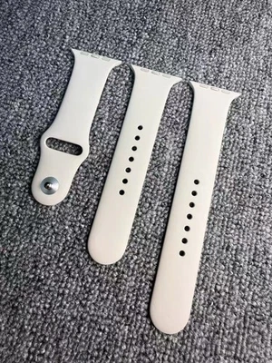 GENUINE APPLE WATCH 38MM 41MM 42MM 44MM 45MM SPORT BAND STRAP STARLIGHT - Image 1 of 4