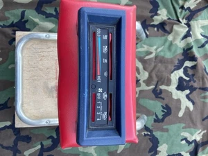 80-86 Datsun 720 Pickup Climate Control HVAC Face Plate Bezel Blue AC Heater - Picture 1 of 5