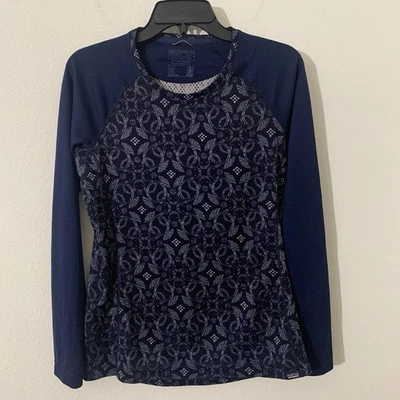 Patagonia Capilene Midweight Base Layer For Cool To Cold Med Blue Geo L/S  - Image 1 of 4