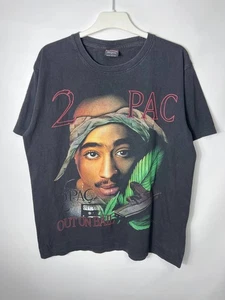Vintage very rare 2pac Tupac Shakur Out On Ball Band T-shirt - Picture 1 of 8