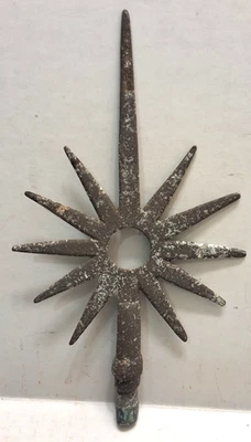 ANTIGUO ORIGINAL ESCASO MUNSON STARBURST PARARRAYOS VELETA PUNTA ACABADO SUPERIOR Foto 1 de 3