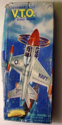 AURORA Lockheed XFV-1 V.T.O. POGO Famous Fighters # 50-89 VINTAGE BOX TOP ONLY ! - Image 1 of 4