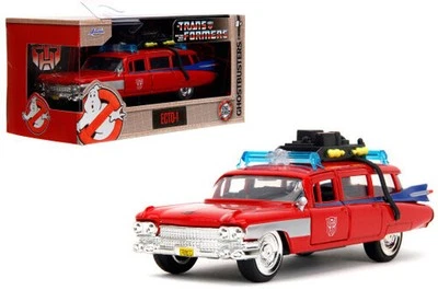 JADA TOYS Juguetes Jada - 1:32 Transformers x Ghostbusters - Hollywood Rides - Ecto-1 G1 Mashu