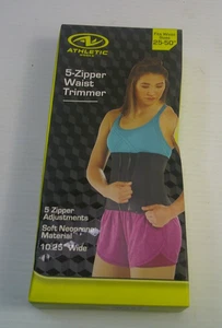 Cinturón recortador de cintura Athletic Works 5 cremalleras varios tamaños negro - Imagen 1 de 4