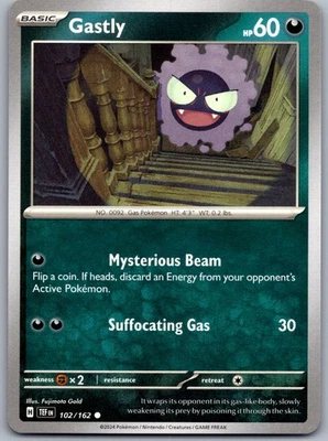 Gastly 102/162 Near Mint SV05: Temporal Forces Pokemon Shipnow - Image 1 of 2