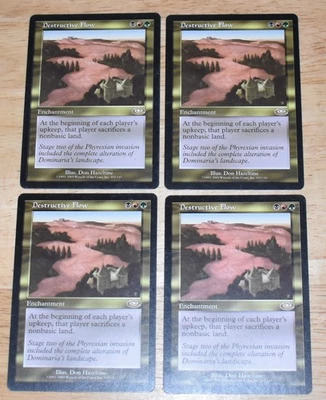 MTG 4x Rare Enchantment Destructive Flow Planeshift - Image 1 of 2