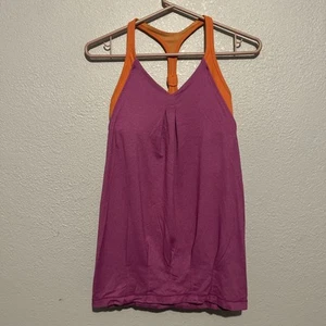 Lululemon Women Tank Top Ultra Violet Dazzling Coral Practice Freely No Limit 4 - Picture 1 of 7