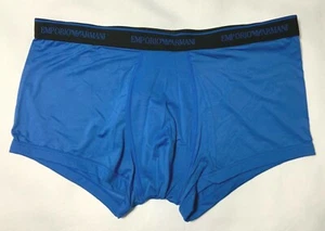 Emporio Armani Herren Trunks Logo Band Unterwäsche Biue Größe XL Neu mit Etikett - Bild 1 von 3