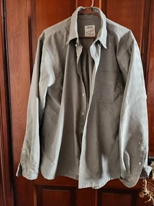 Gray Vintage Oxford Authentic Shirt Mens Large Button Down Original Wash - Picture 1 of 12