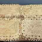 Vintage set of 4 woven hand braided wicker place mats used bohemian natural tan