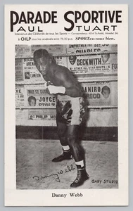 DANNY WEBB 1943-48 PARADE SPORTIVE CHLP Professional Boxer - Picture 1 of 16