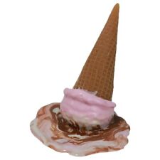 Fake Food Prop Melting / Spilled Napoleon Ice Cream Cone New