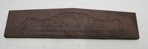 W.JACKSON & SON NEW YORK CAST IRON GRATE INSERT Antique Architectural Sign Cover