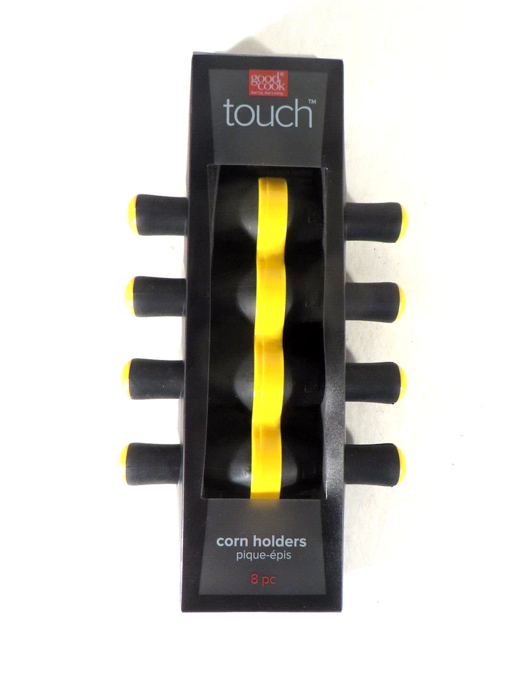 Corn on the Cob Holders 8 pc Set Good Cook Touch #20433 Black Handles - Image 1 of 4