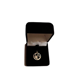 Colgante con dije medallón ZODIAC de plata de ley 925 14k YG sobre ¡Gran idea de regalo! - Imagen 1 de 4