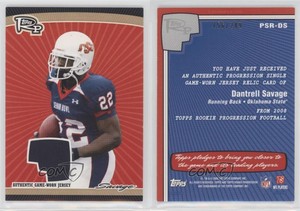 2008 Progression Single Jersey Relics Bronze /249 Dantrell Savage Rookie RC