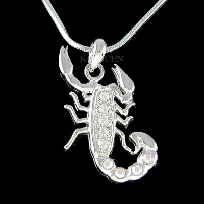 Re Scorpione IN Swarovski Cristallo Poisonous Insetto Bug Collana Gioielli - Immagine 1 di 2