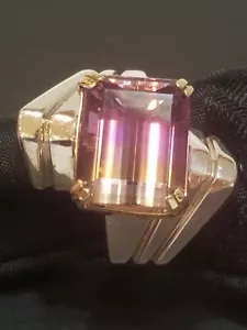 Anillo Ametrine Rigoberto - astilla esterlina y oro 14k - con tasación $948 - Imagen 1 de 24