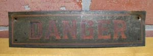 DANGER Old Brass Sign Safety Advertising Dynomite Explosives Shop Industrial Ad - Imagen 1 de 8