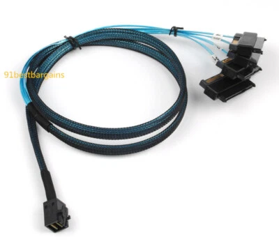 1M New TOP SFF-8643 Internal Mini SAS HD to 4 36pin 12Gbps SFF-8482 connectors @ - Image 1 of 4