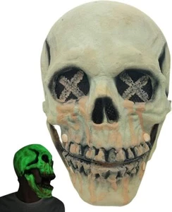 Halloween Skull Mask Full Head Helmet Jaw Movable Skeleton Cosplay Horror Scary - Picture 1 of 11