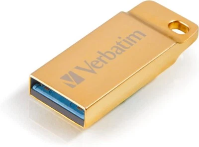 Verbatim 99105 32GB Metal Executive USB 3.0 Flash Drive Gold Pack of 4 - Image 1 of 3