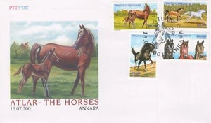 Turkey First Day Cover Horses & Colt Zayix Stamps 0125M0393 - Picture 1 of 2