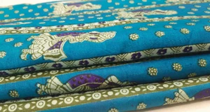 Pure Silk Fabric By The Yard Dress Making Cloth Collage Vintage Material PSF1361 - Picture 1 of 7