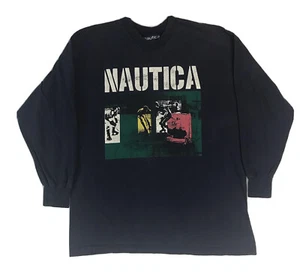 Vintage Nautica Shirt Youth XL (20) Navy Blue Long Sleeve Lightweight Athletic * - Picture 1 of 7