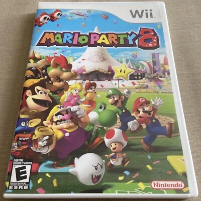 Mario Party 8 (Nintendo Wii, 2006) CIB Complete TESTED Instruction Manual Clean - Image 1 of 4