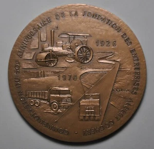 Médaille de table - Albert COCHERY cinquantième anniversaire 1926-1976 d=81 mm - Picture 1 of 2