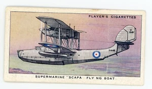 Cigarette Card Supermaine Scape Flying Boat John Player and Sons Aircraft - Picture 1 of 2