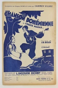 Partition de musique chanson parole Chanson Bohémienne Chante Miarka... Boldi - Bild 1 von 2